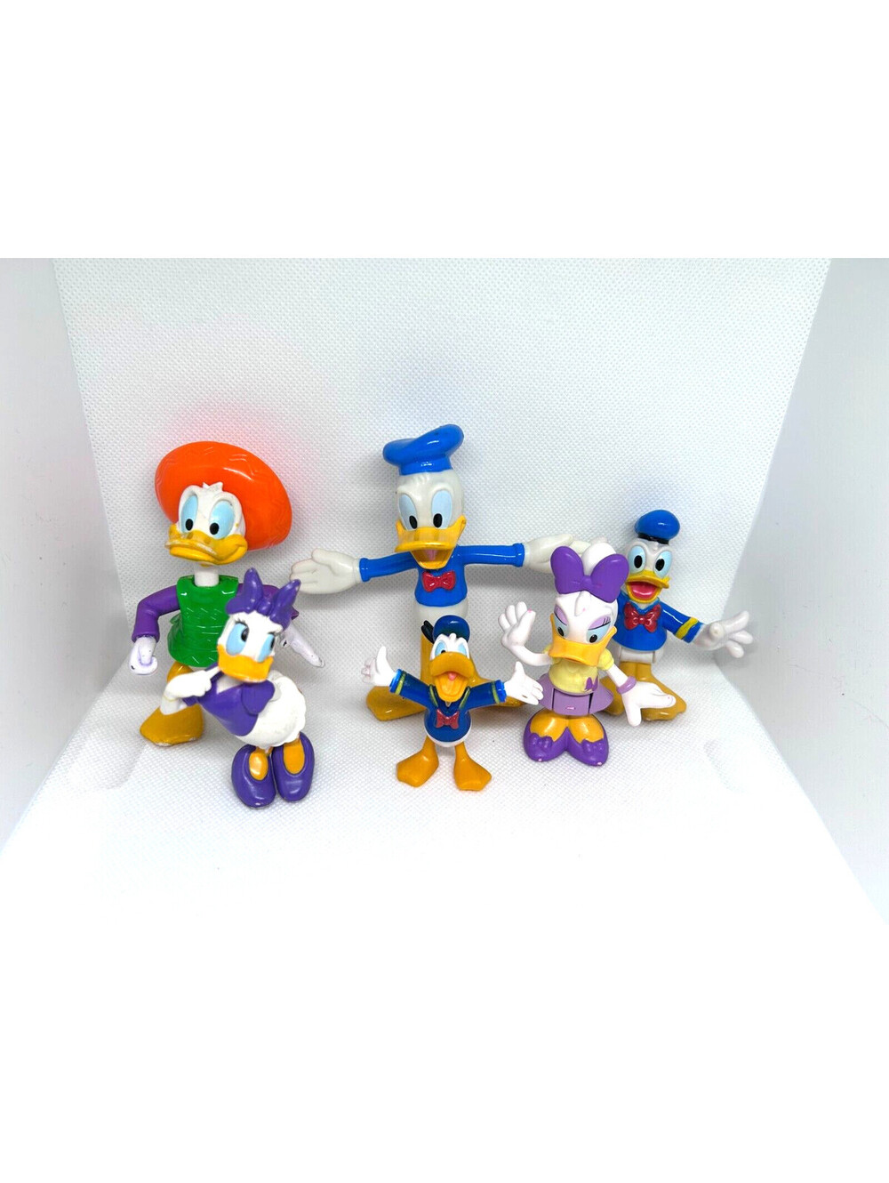 Lot of 6 Donald and Daisy Duck Figures (Epcot and Resort Figures Included)